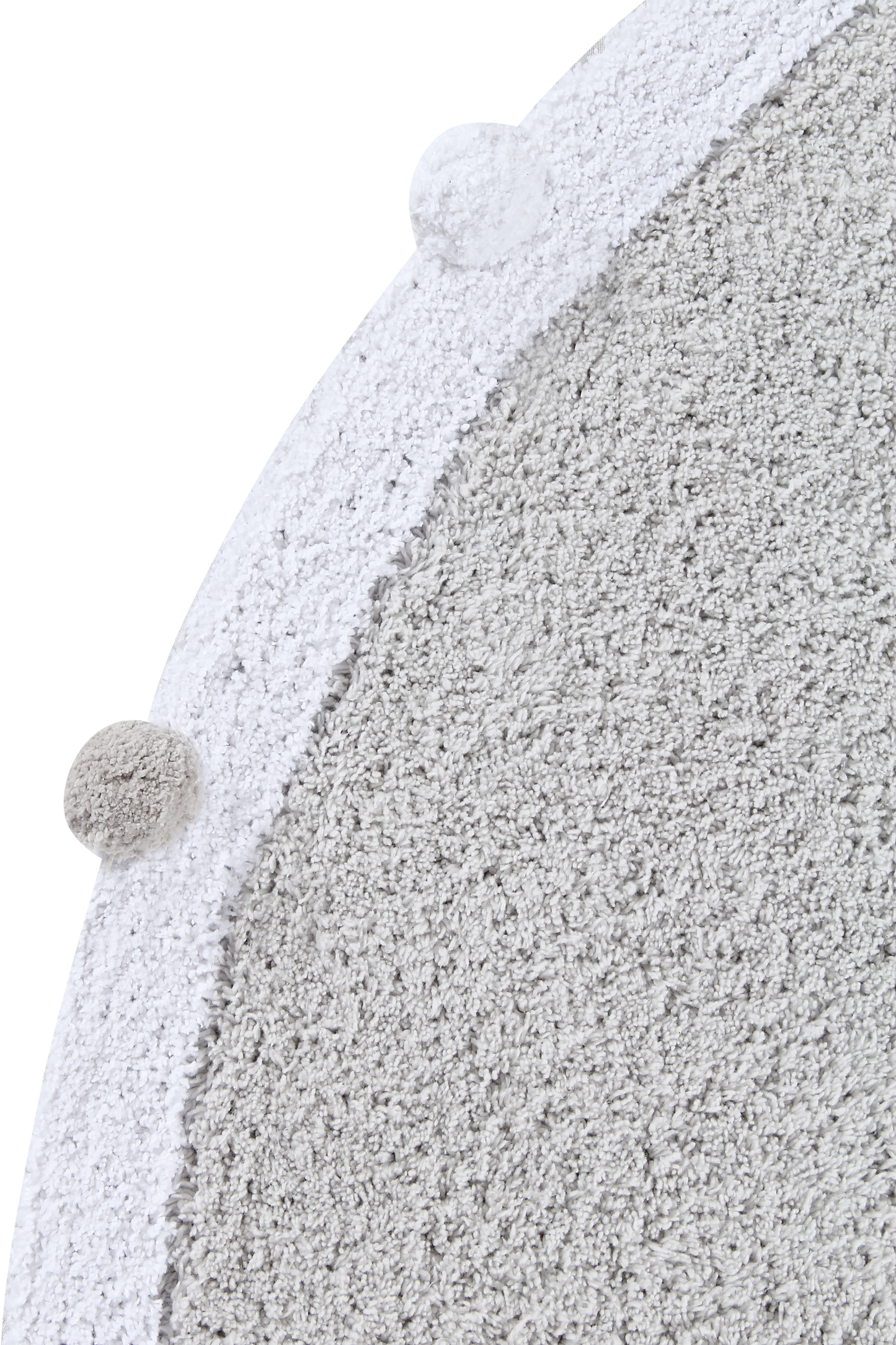 Washable Rug in Bubbly Light Grey