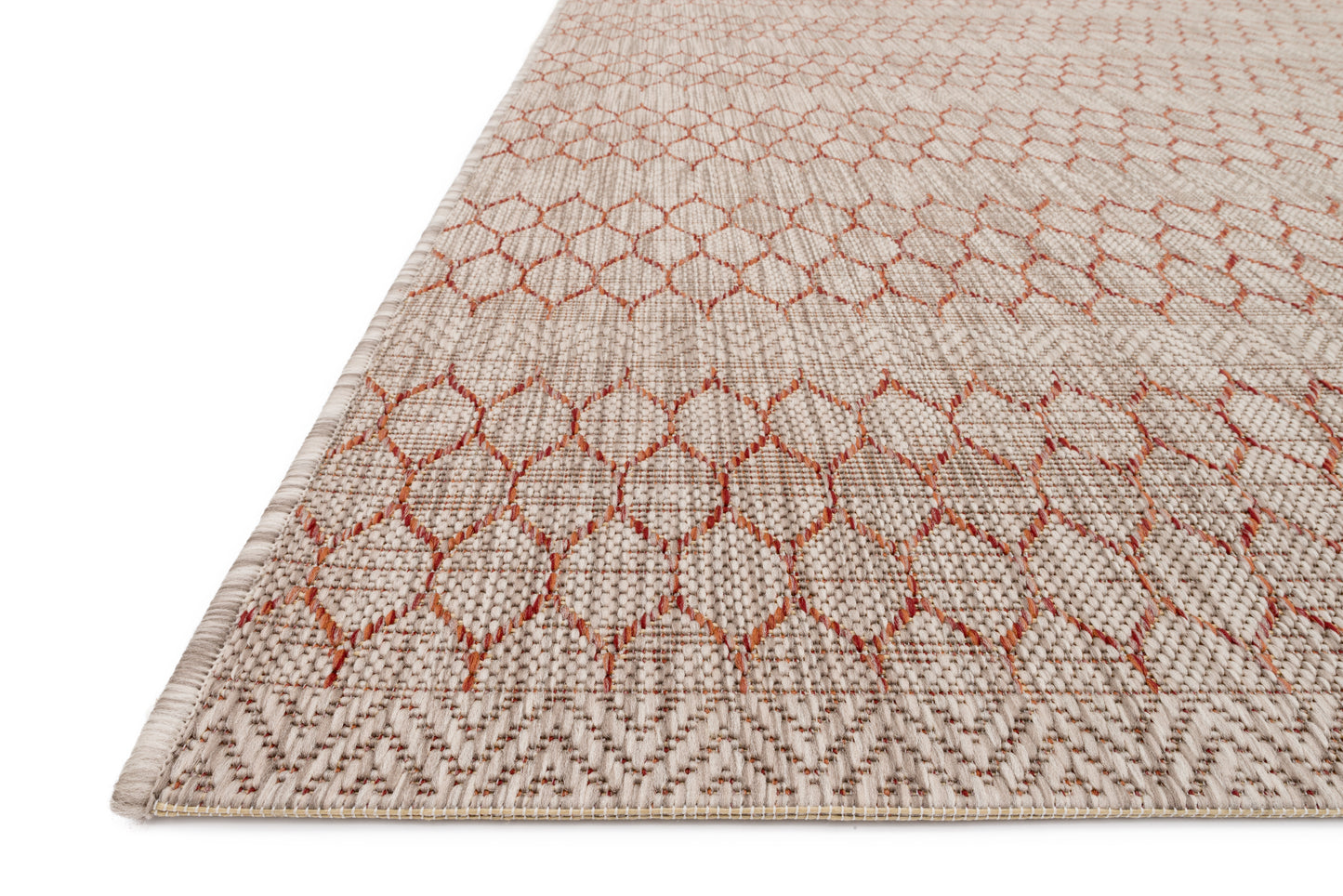 Maui Rug in Beige/Rust