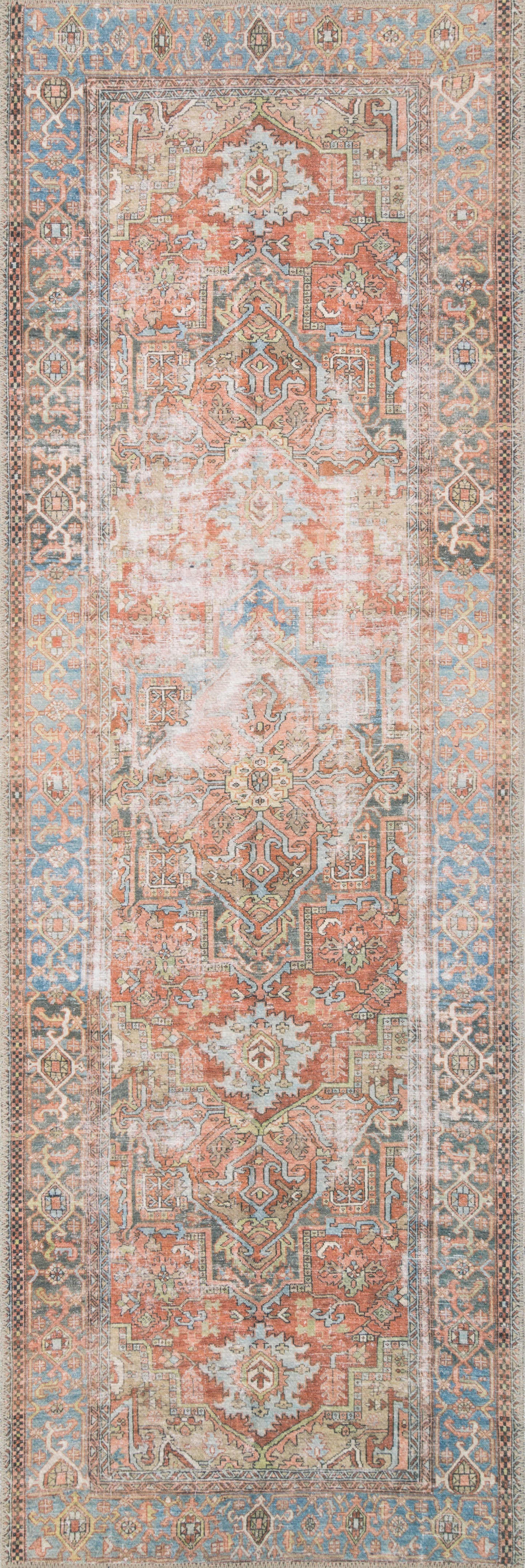 Eleanor Rug in Terracotta/Sky