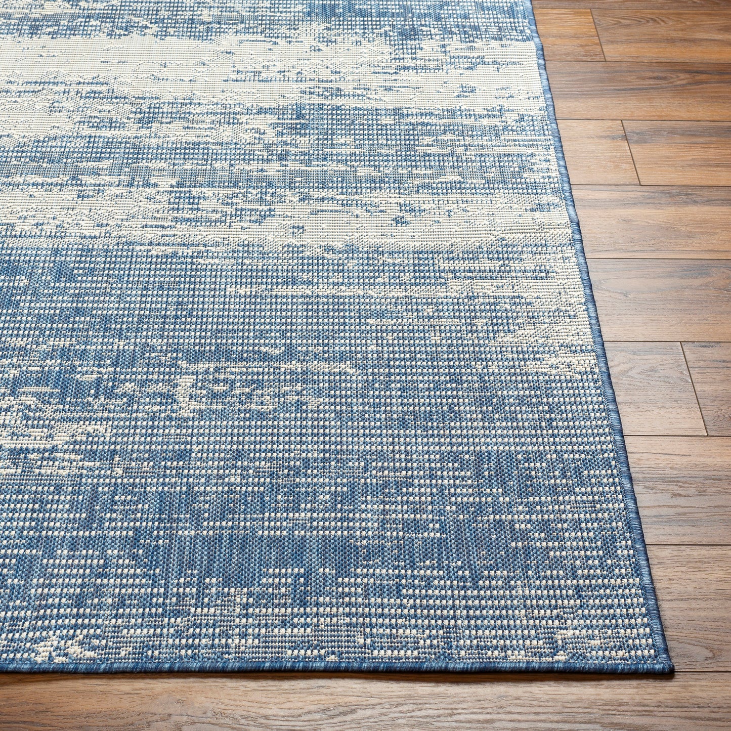 Camden Rug in Abstract Denim/Ivory