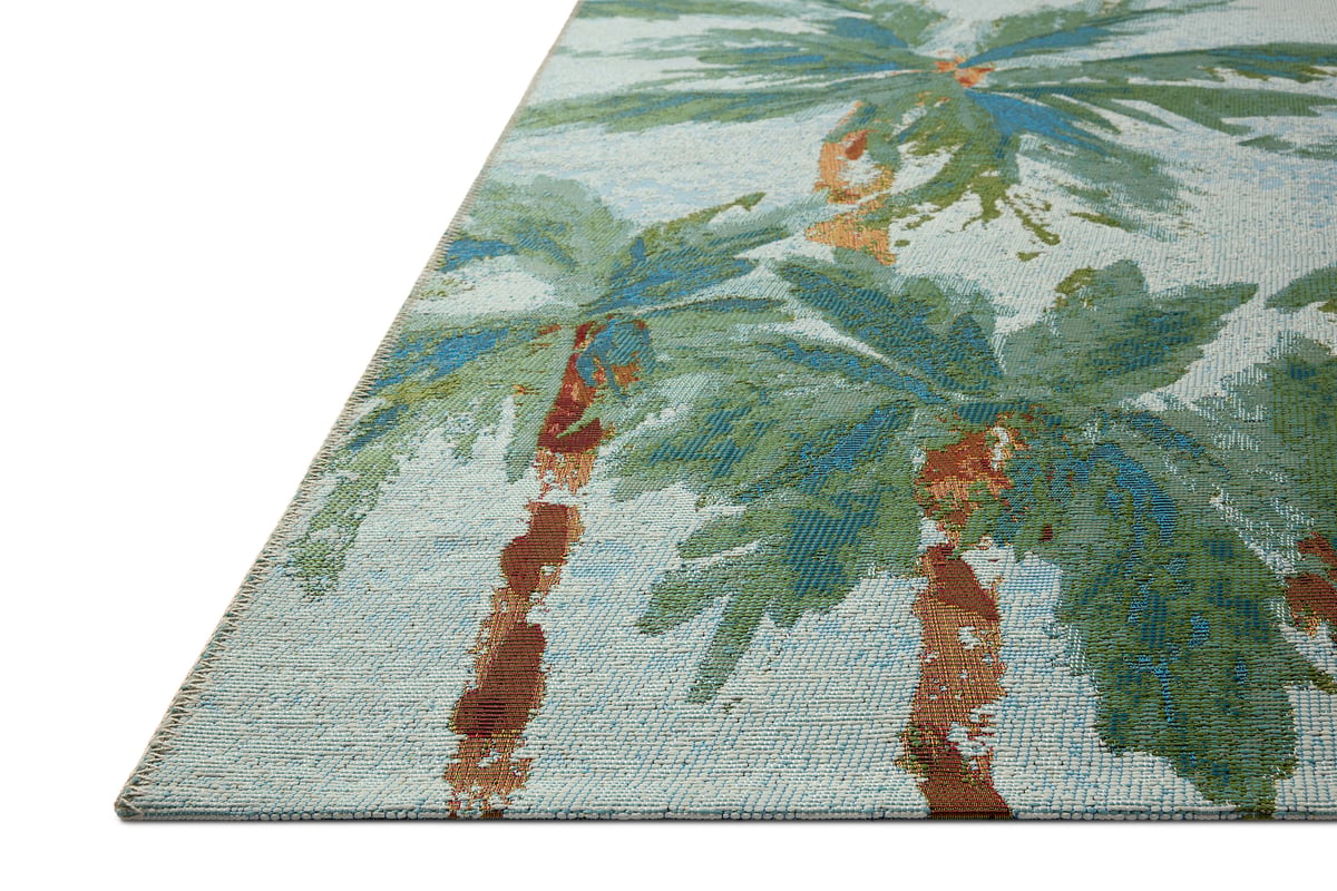 Bouquet Rug in Sky/Green