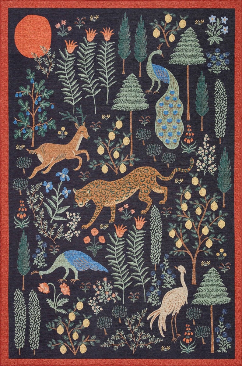Folklore Rug in Les Fauves Black