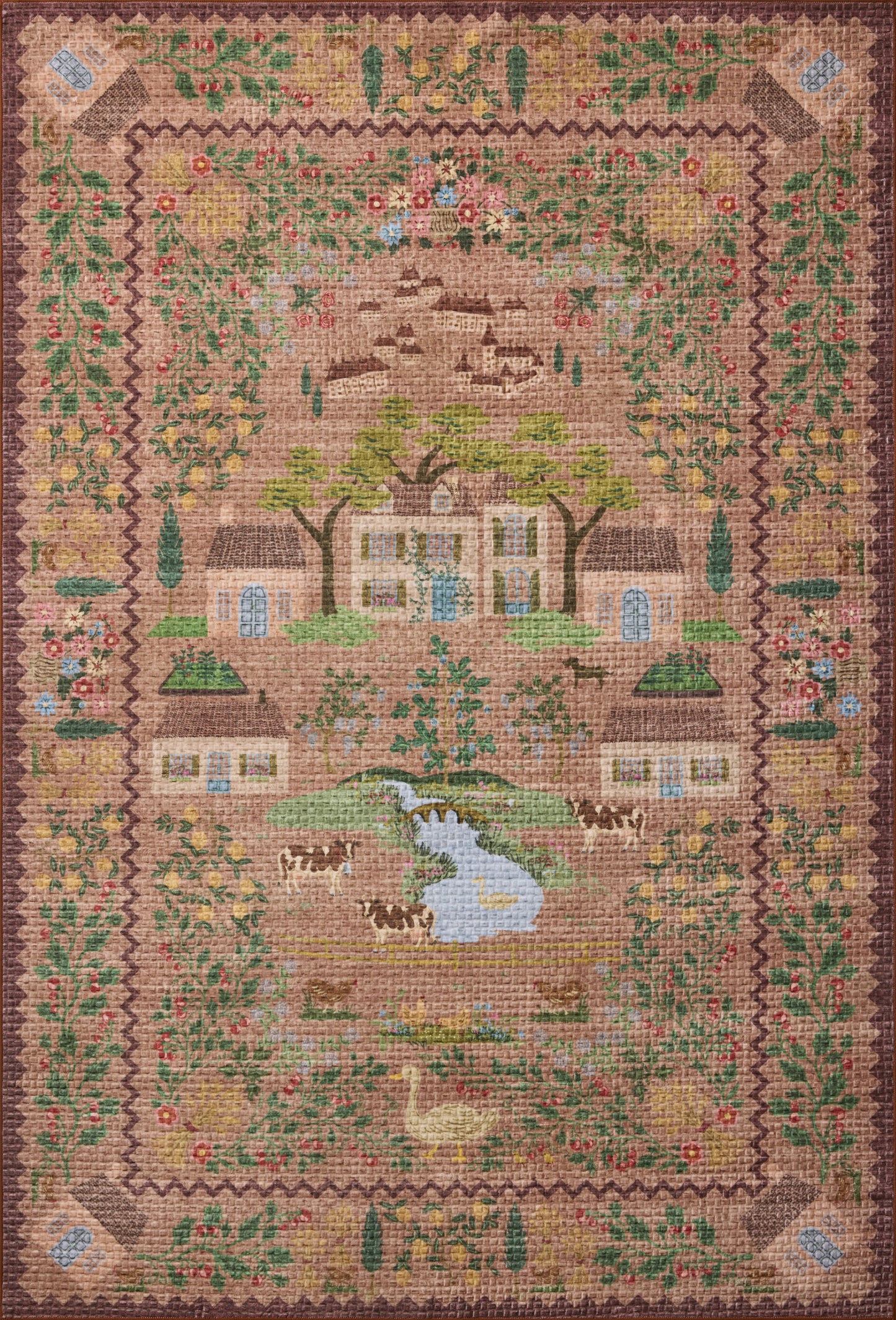 Orchard Rug in Mauve/Multi