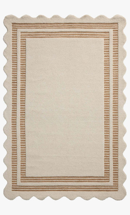 Sloan Rug in Ivory/Rust