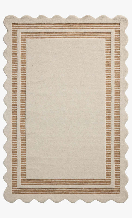Sloan Rug in Ivory/Rust