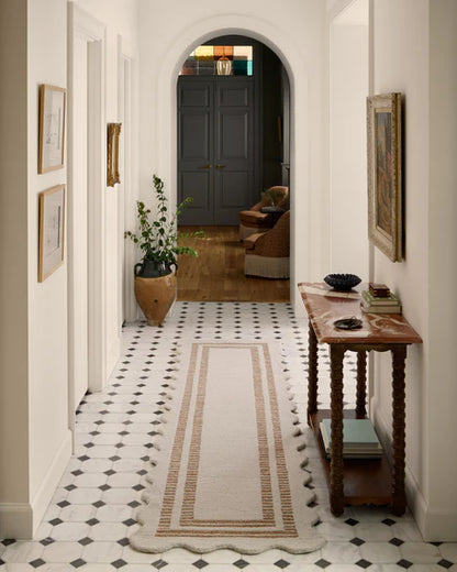 Sloan Rug in Ivory/Rust