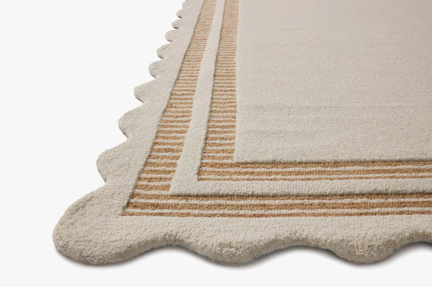 Sloan Rug in Ivory/Rust