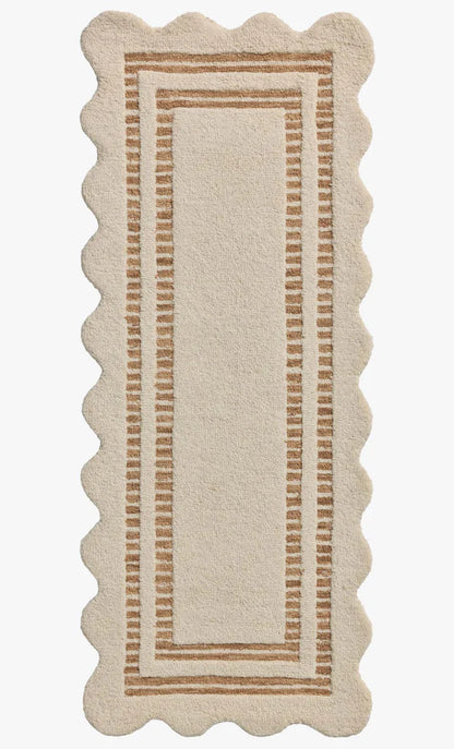 Sloan Rug in Ivory/Rust
