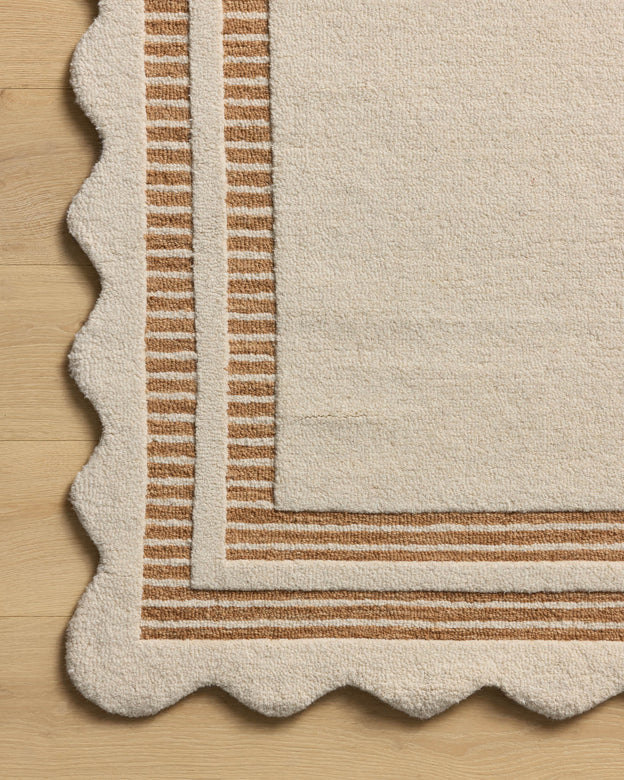Sloan Rug in Ivory/Rust