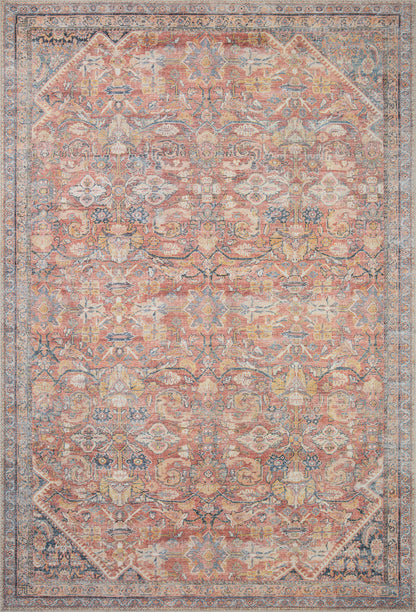 Sandrine Rug in Rust/Denim
