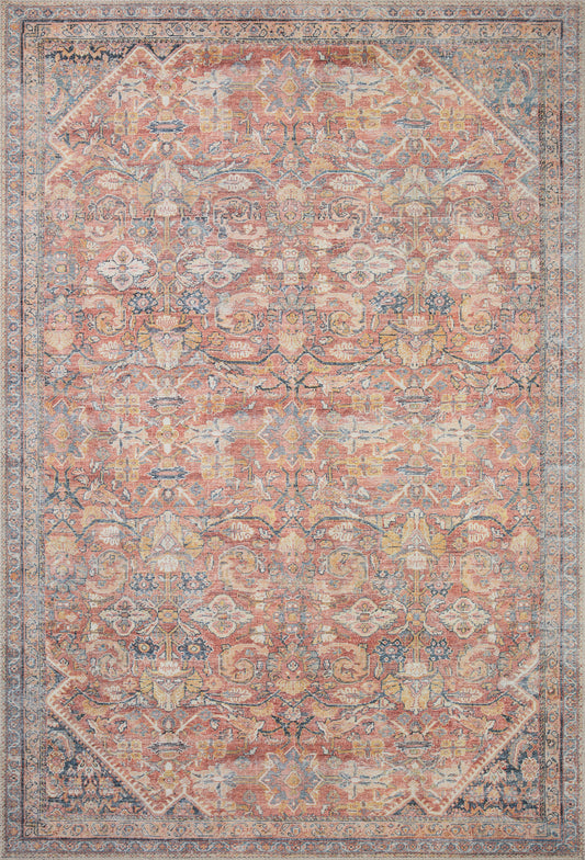Sandrine Rug in Rust/Denim