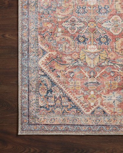 Sandrine Rug in Rust/Denim