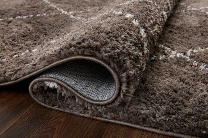 Plume Shag Rug in Bark/Grey