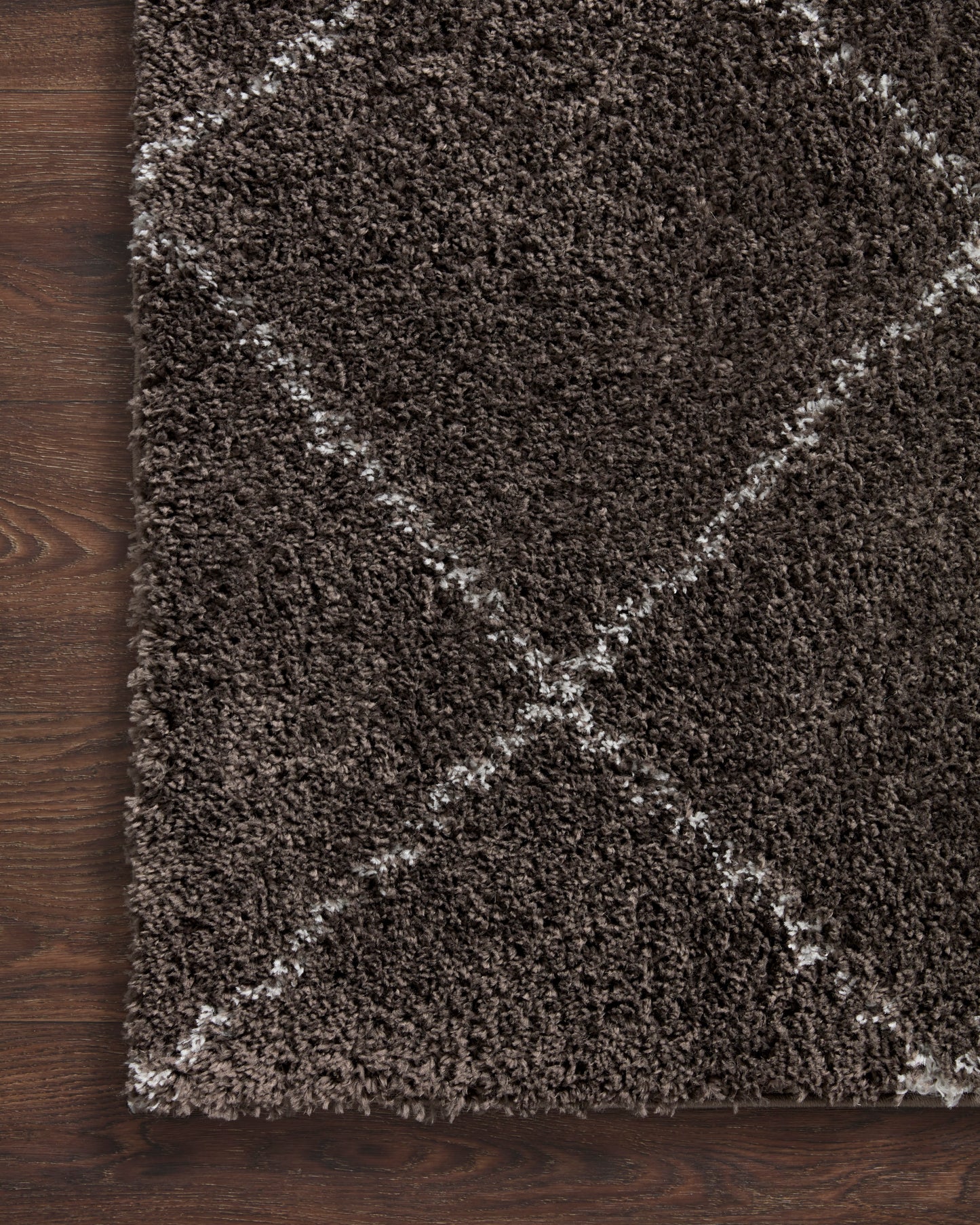 Plume Shag Rug in Bark/Grey