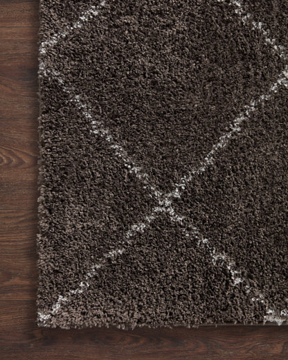 Plume Shag Rug in Bark/Grey
