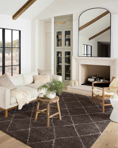 Plume Shag Rug in Bark/Grey