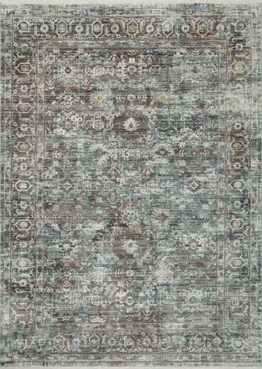 Felicity Rug in Slate/Teal