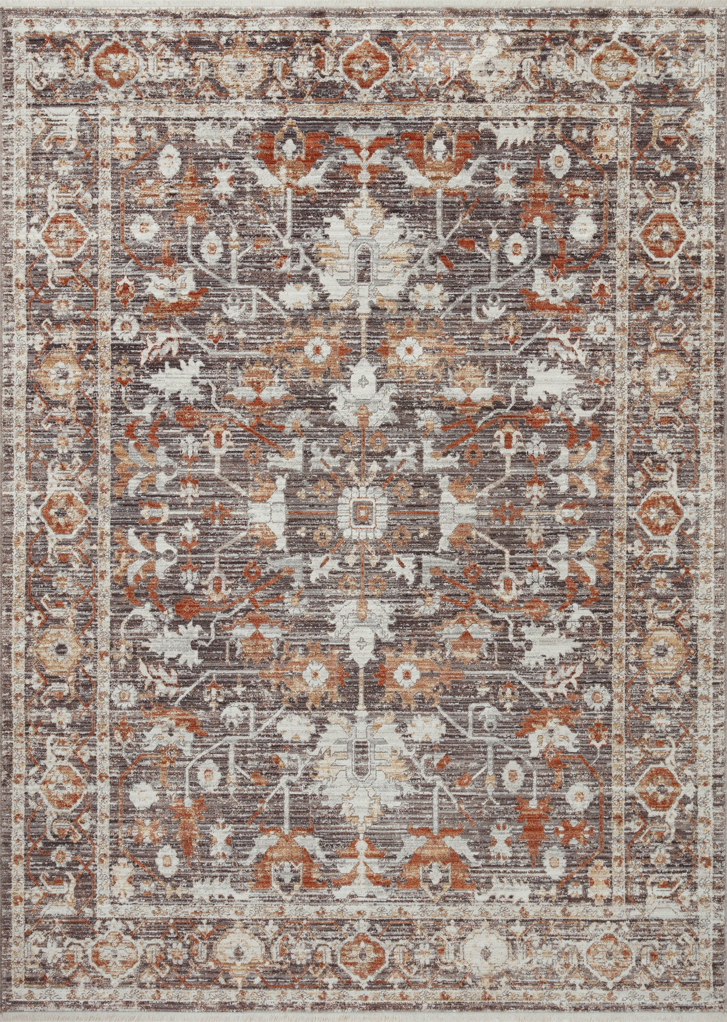 Felicity Rug in Charcoal/Spice