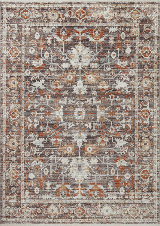 Felicity Rug in Charcoal/Spice