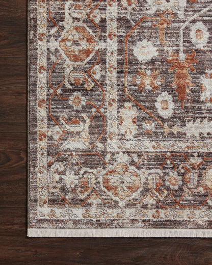 Felicity Rug in Charcoal/Spice