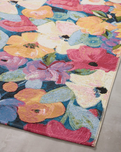 Bouquet Rug in Navy / Multi