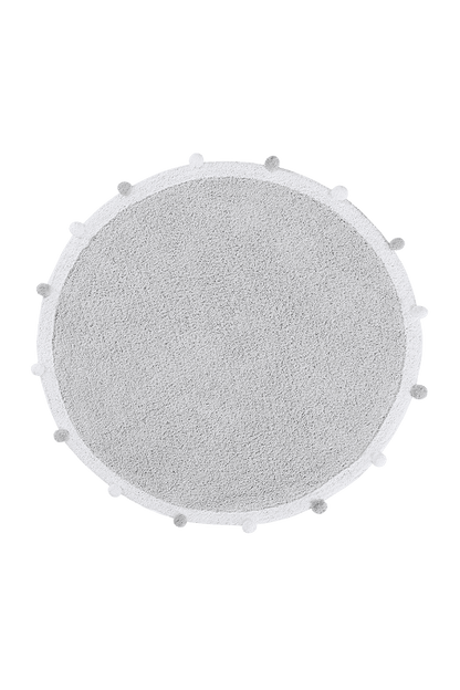 Washable Rug in Bubbly Light Grey