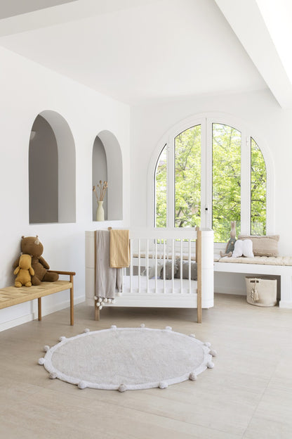 Washable Rug in Bubbly Light Grey