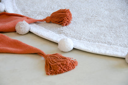 Washable Rug in Bubbly Light Grey