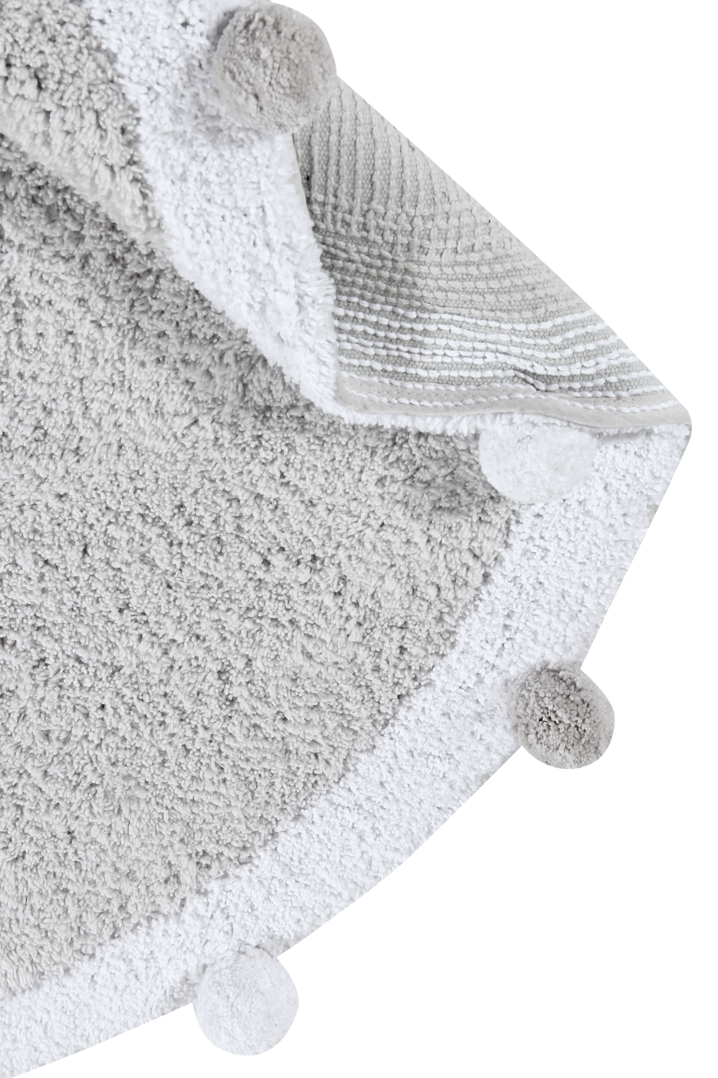 Washable Rug in Bubbly Light Grey