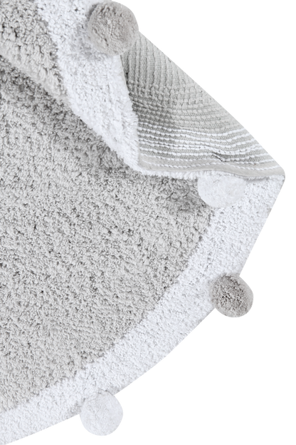 Washable Rug in Bubbly Light Grey