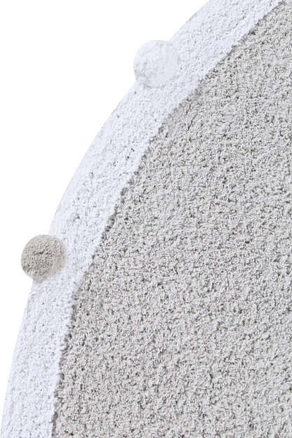 Washable Rug in Bubbly Light Grey
