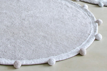 Washable Rug in Bubbly Light Grey