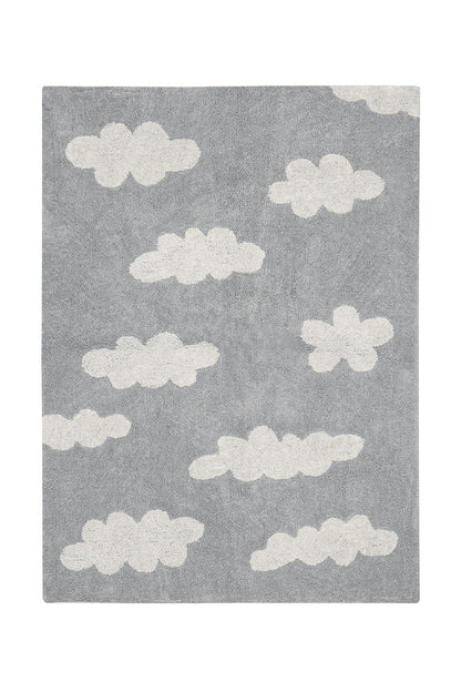 Washable Rug in Clouds Grey
