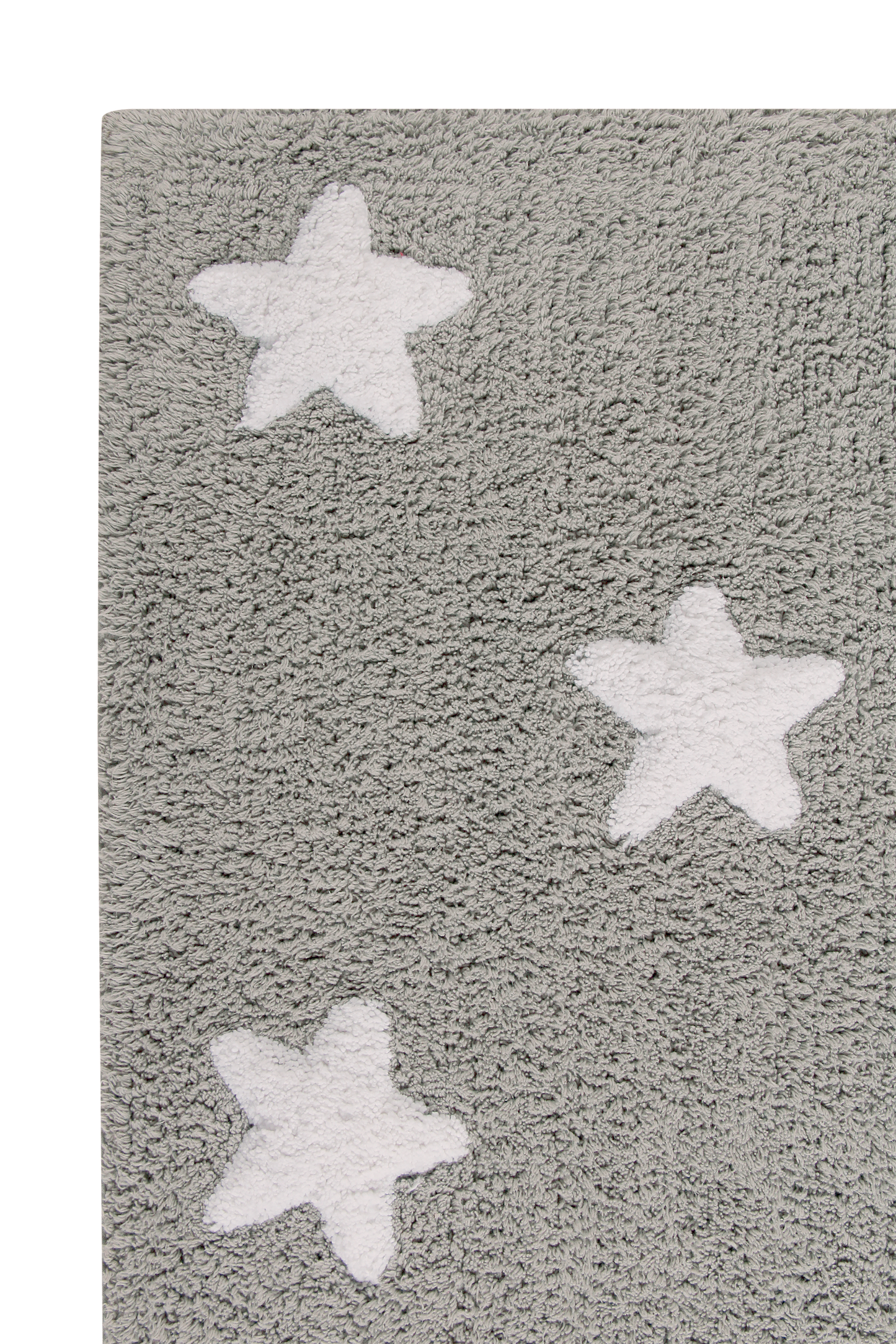Washable Rug in Stars Grey/White