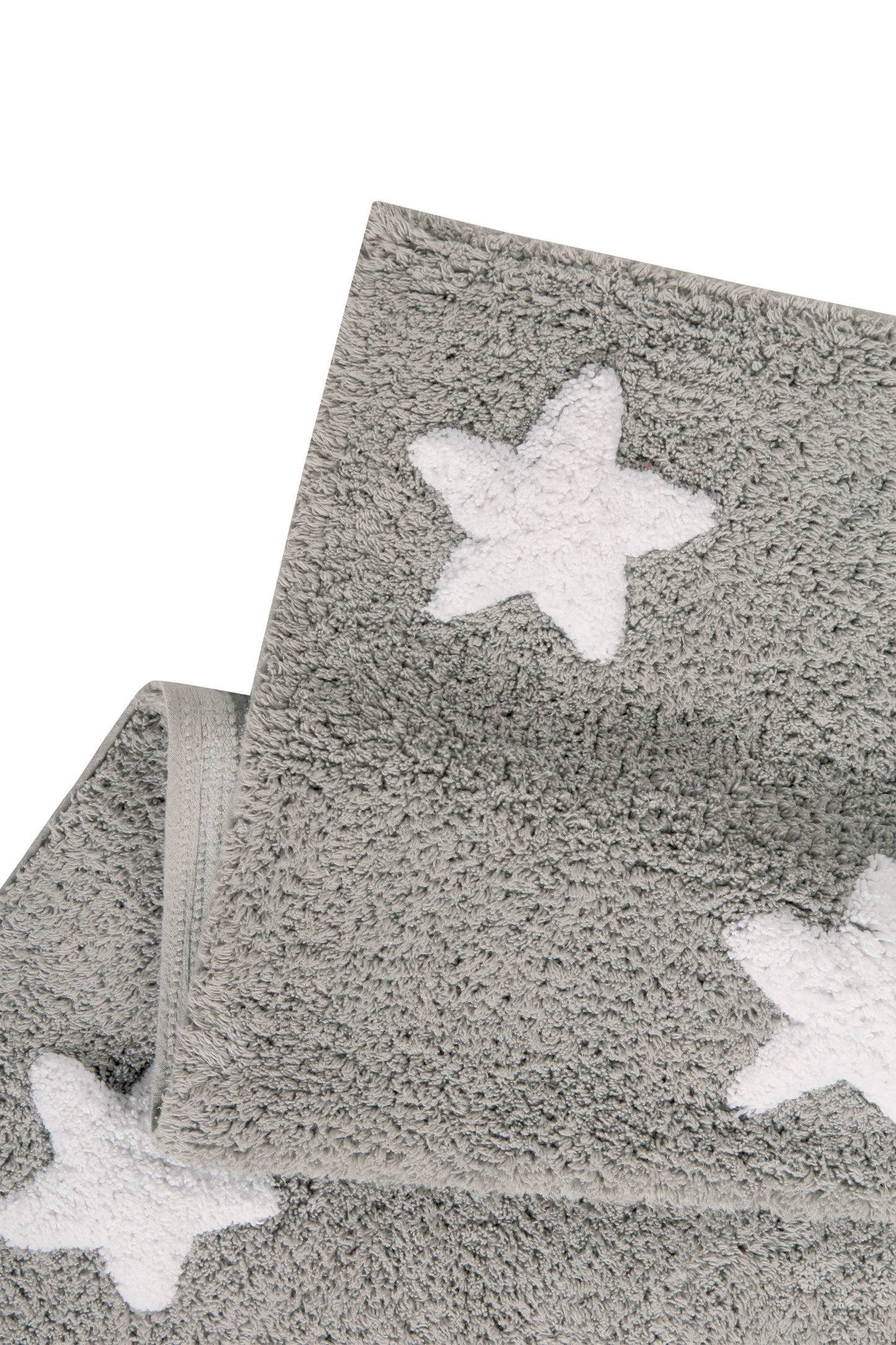 Washable Rug in Stars Grey/White