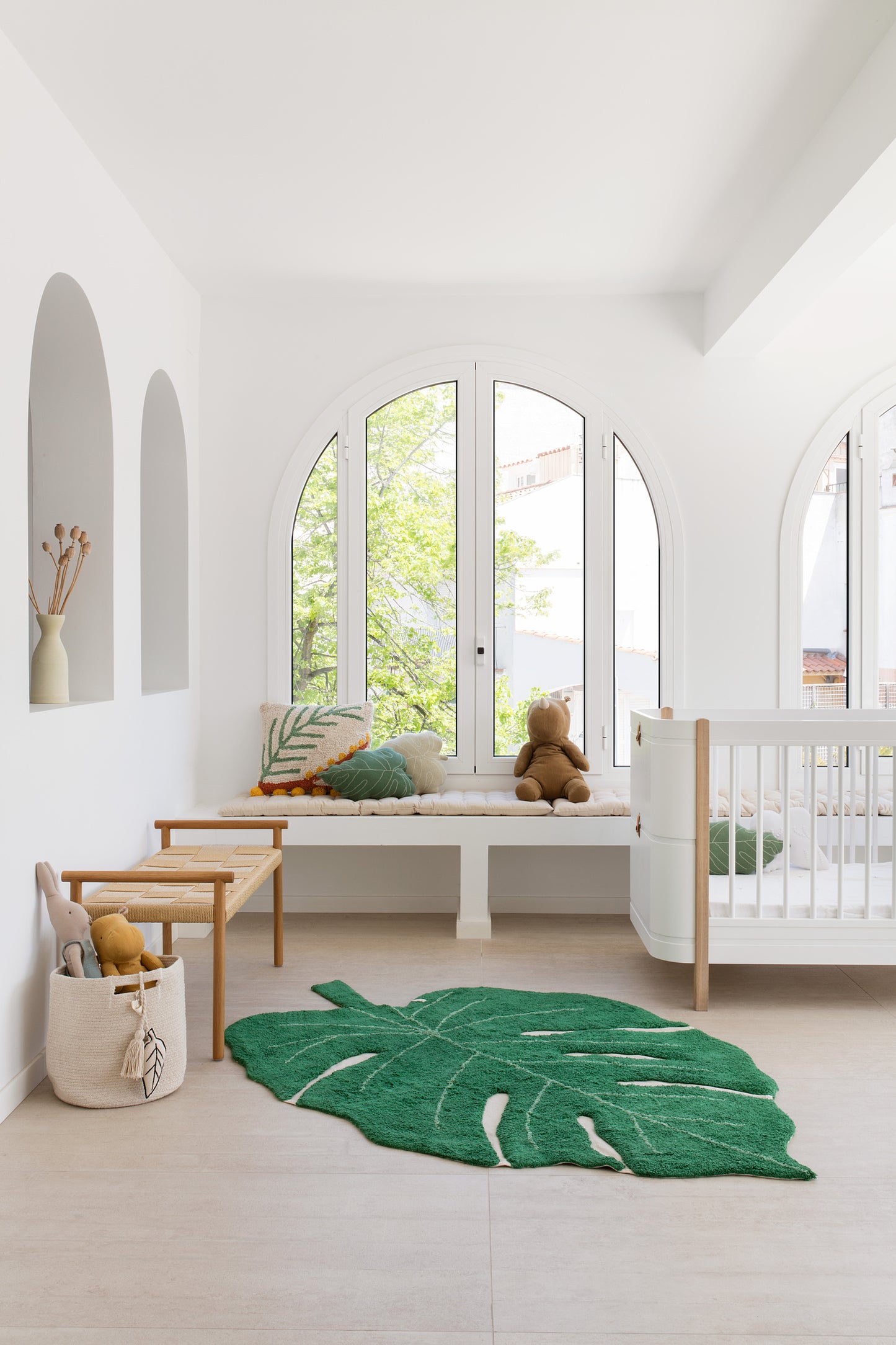 Monstera Leaf Washable Rug
