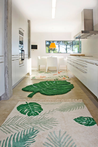 Monstera Leaf Washable Rug