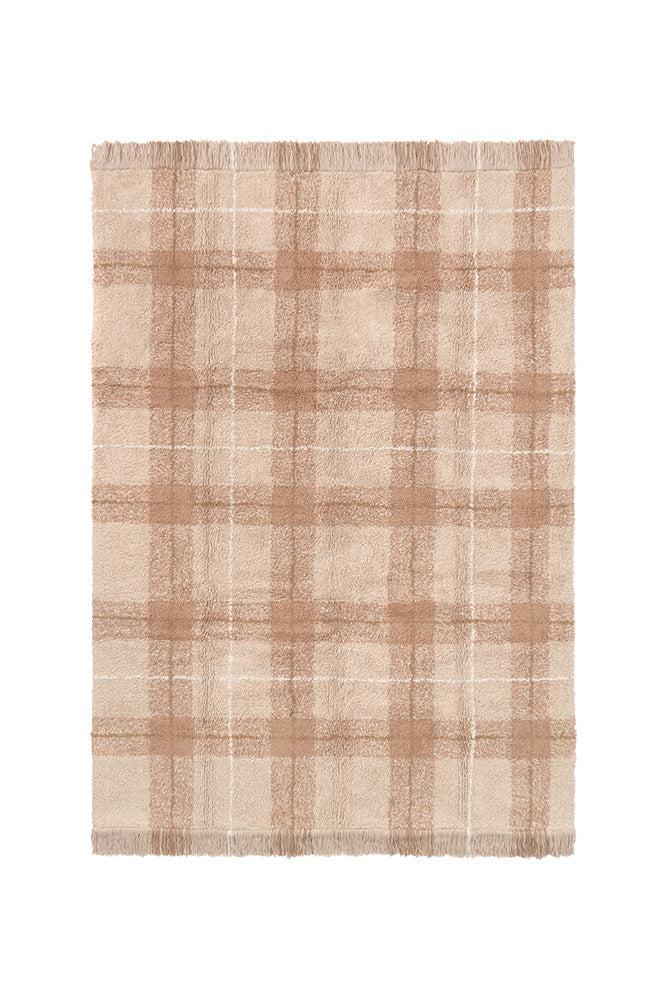 Washable Rug Tartan Rose
