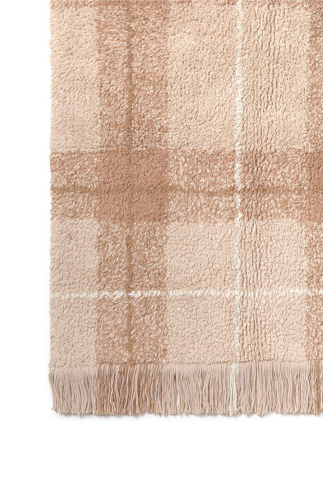 Washable Rug Tartan Rose