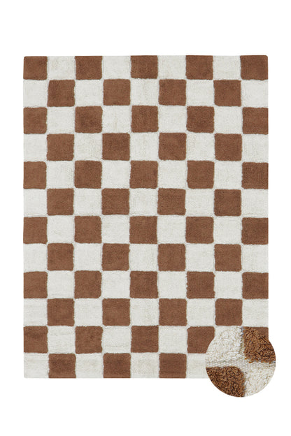 Washable Rug in Kitchen Tiles Toffee