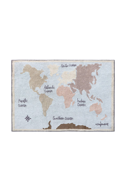 Washable Rug World Map