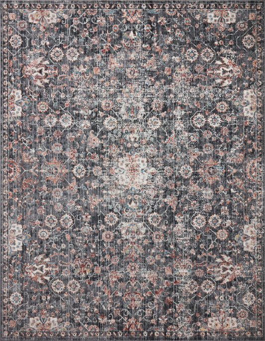 Alyssa Rug in Charcoal/Rust