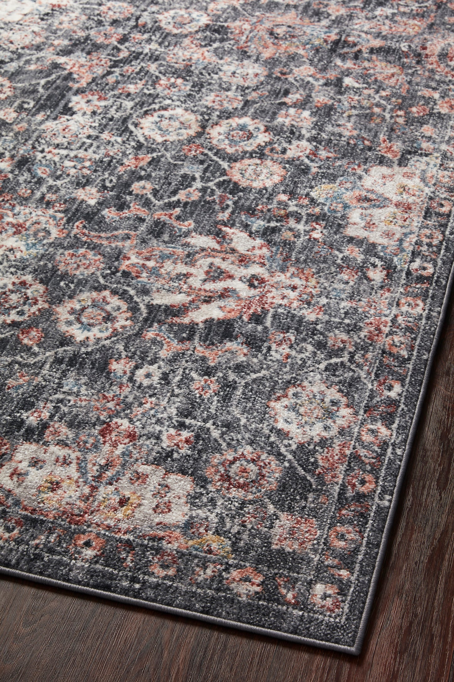 Alyssa Rug in Charcoal/Rust