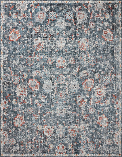 Alyssa Rug in Blue/Rust