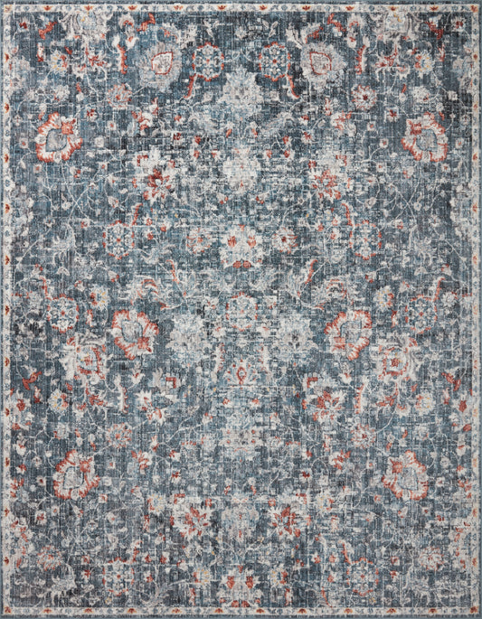 Alyssa Rug in Blue/Rust