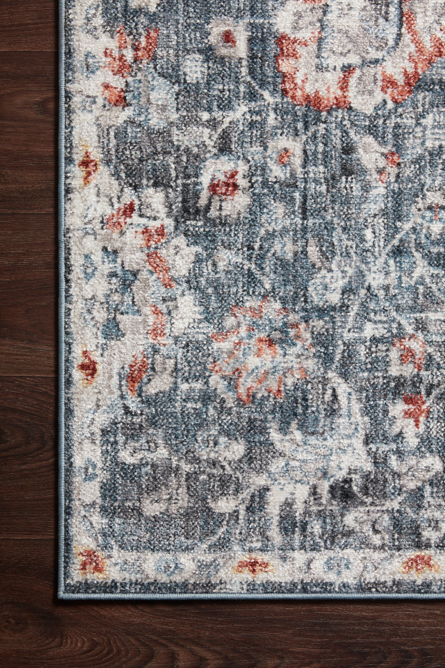 Alyssa Rug in Blue/Rust