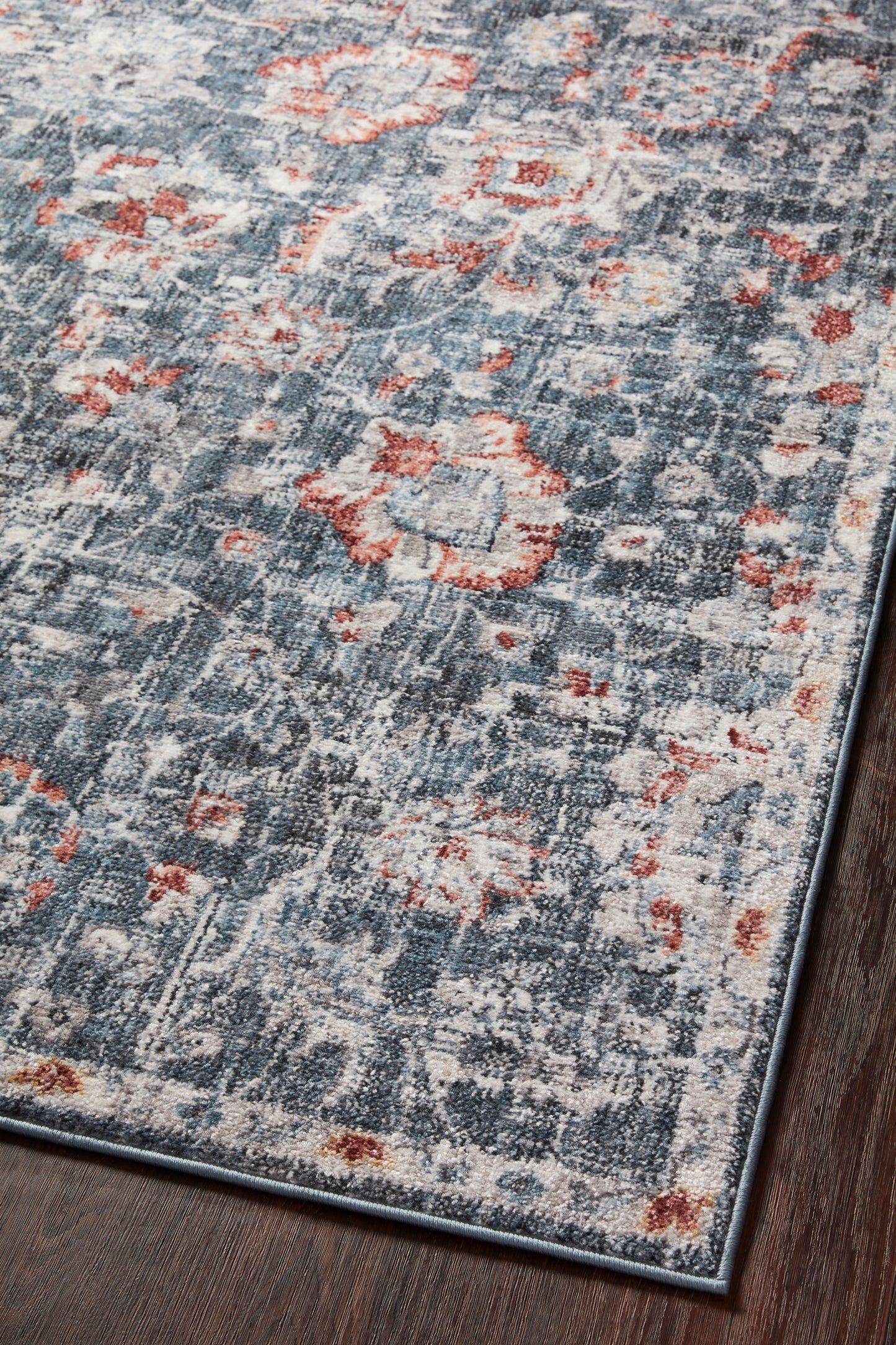 Alyssa Rug in Blue/Rust