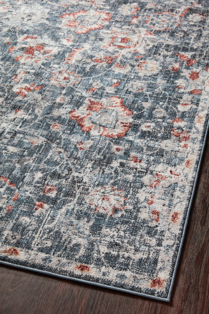 Alyssa Rug in Blue/Rust