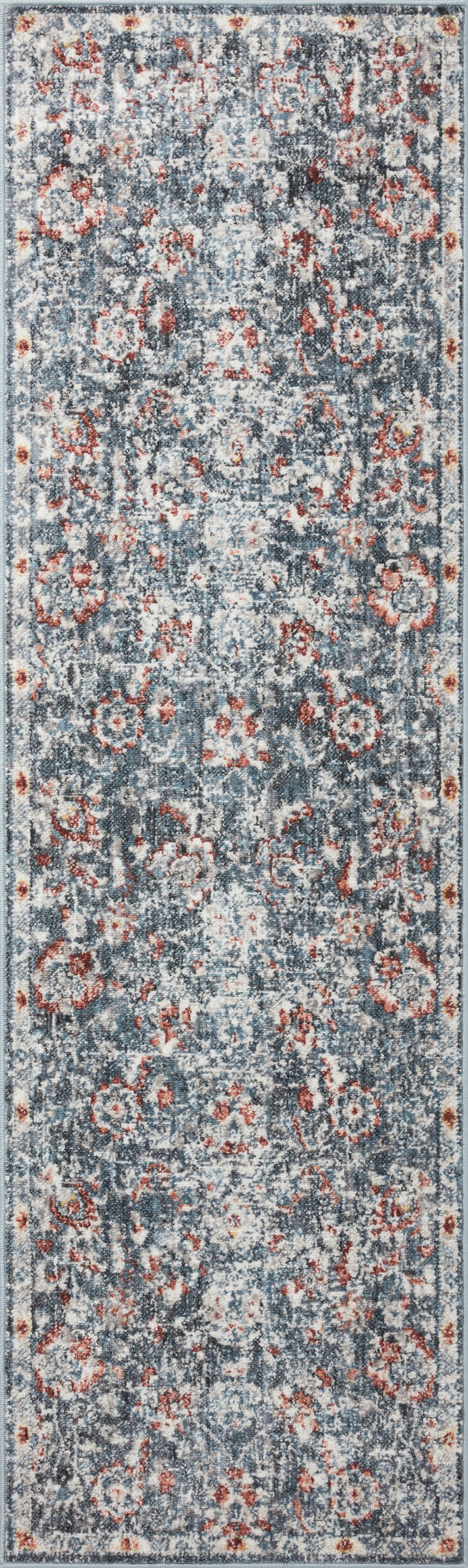 Alyssa Rug in Blue/Rust