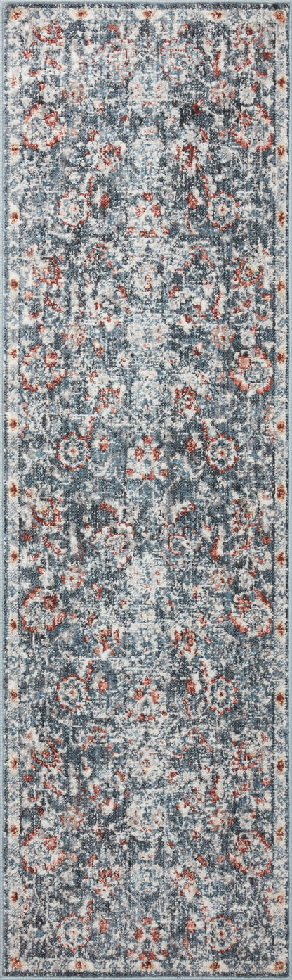 Alyssa Rug in Blue/Rust
